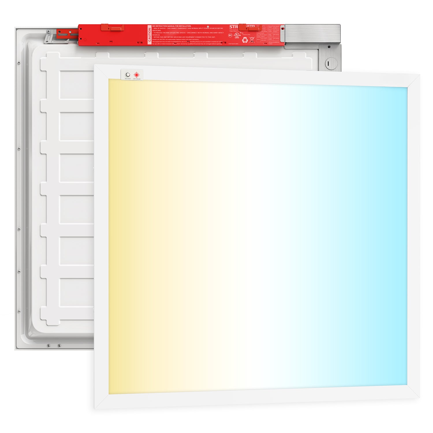 LED Ceiling Panel Light with Battery Backup, 40W/30W/20W, 2x2, Selectable Wattage & CCT, 5200 Lumens
