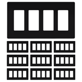 Enerlites Screwless Decorator/GFCI Four-Gang Wall Plate