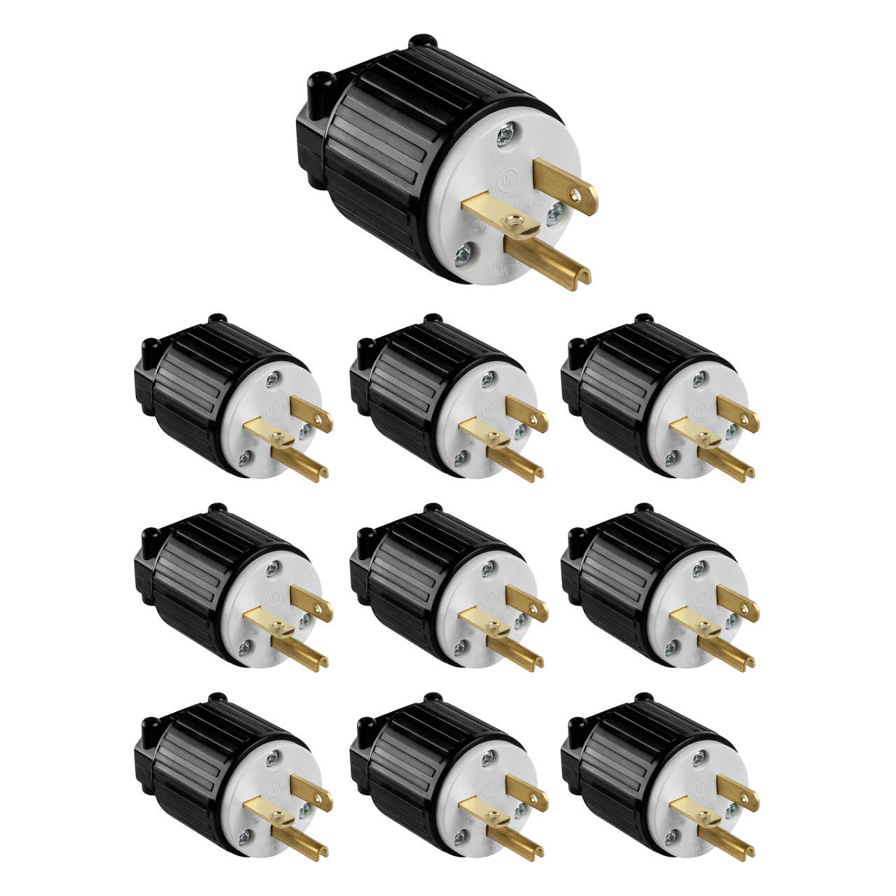 Enerlites Straight Blade Plug, 20A, 6-20P