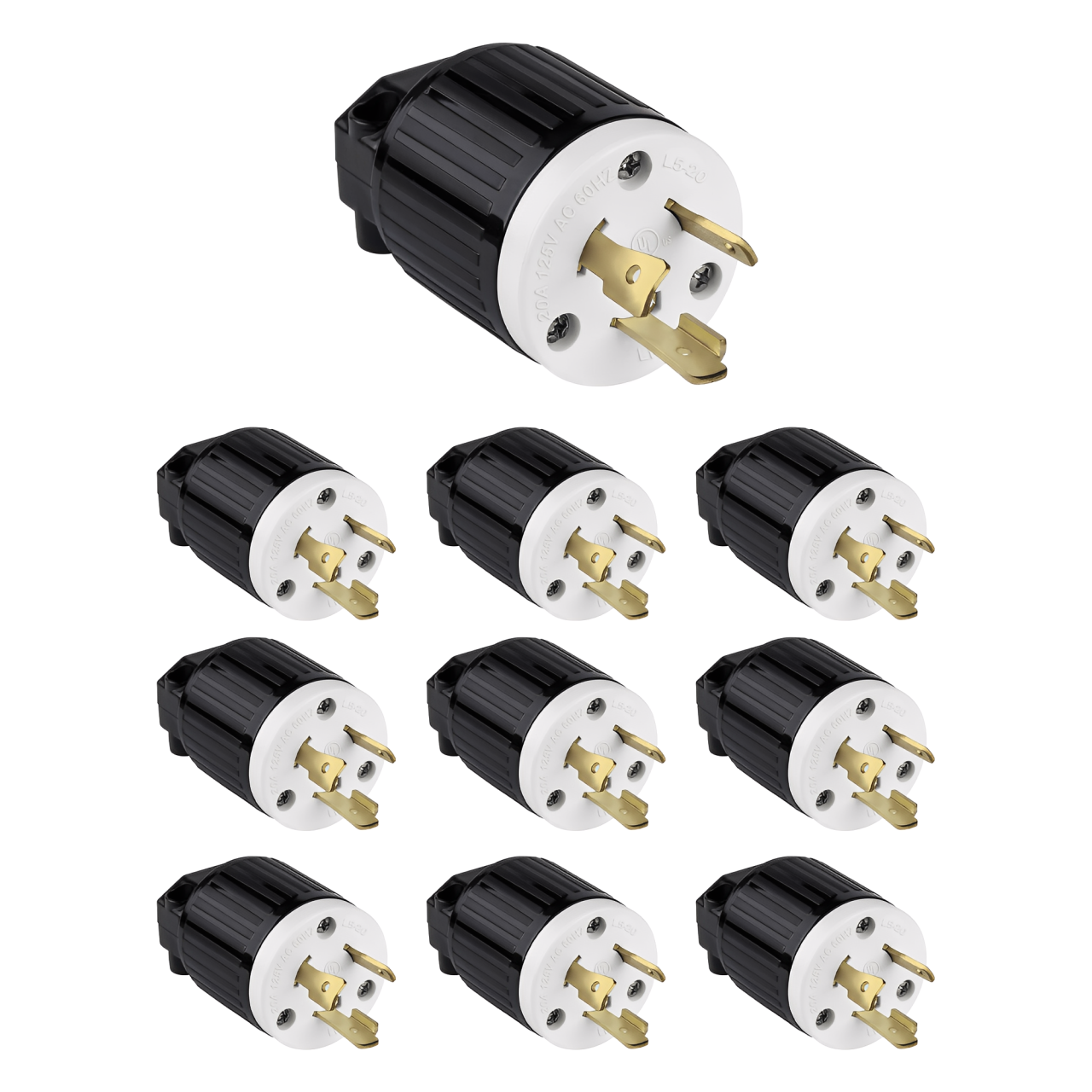 Enerlites Industrial Grade Locking Plug, 20A, L5-20P