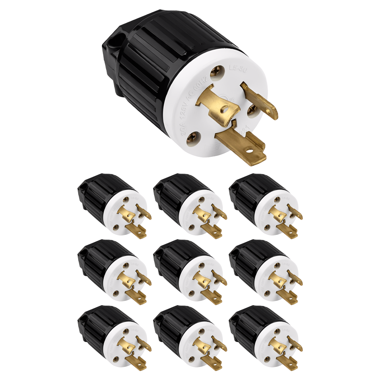 Enerlites Industrial Grade Locking Plug, 30A, L5-30P