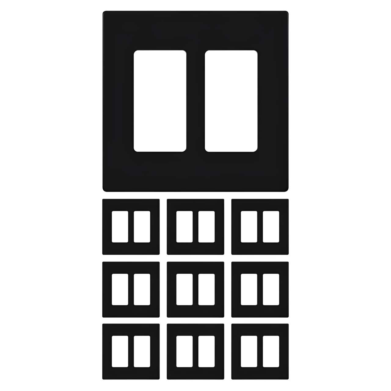 Enerlites Screwless Decorator/GFCI Two-Gang Wall Plate Mid-Size