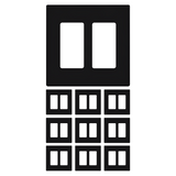 Enerlites Screwless Decorator/GFCI Two-Gang Wall Plate Mid-Size