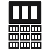 Enerlites Screwless Decorator/GFCI Three-Gang Wall Plate