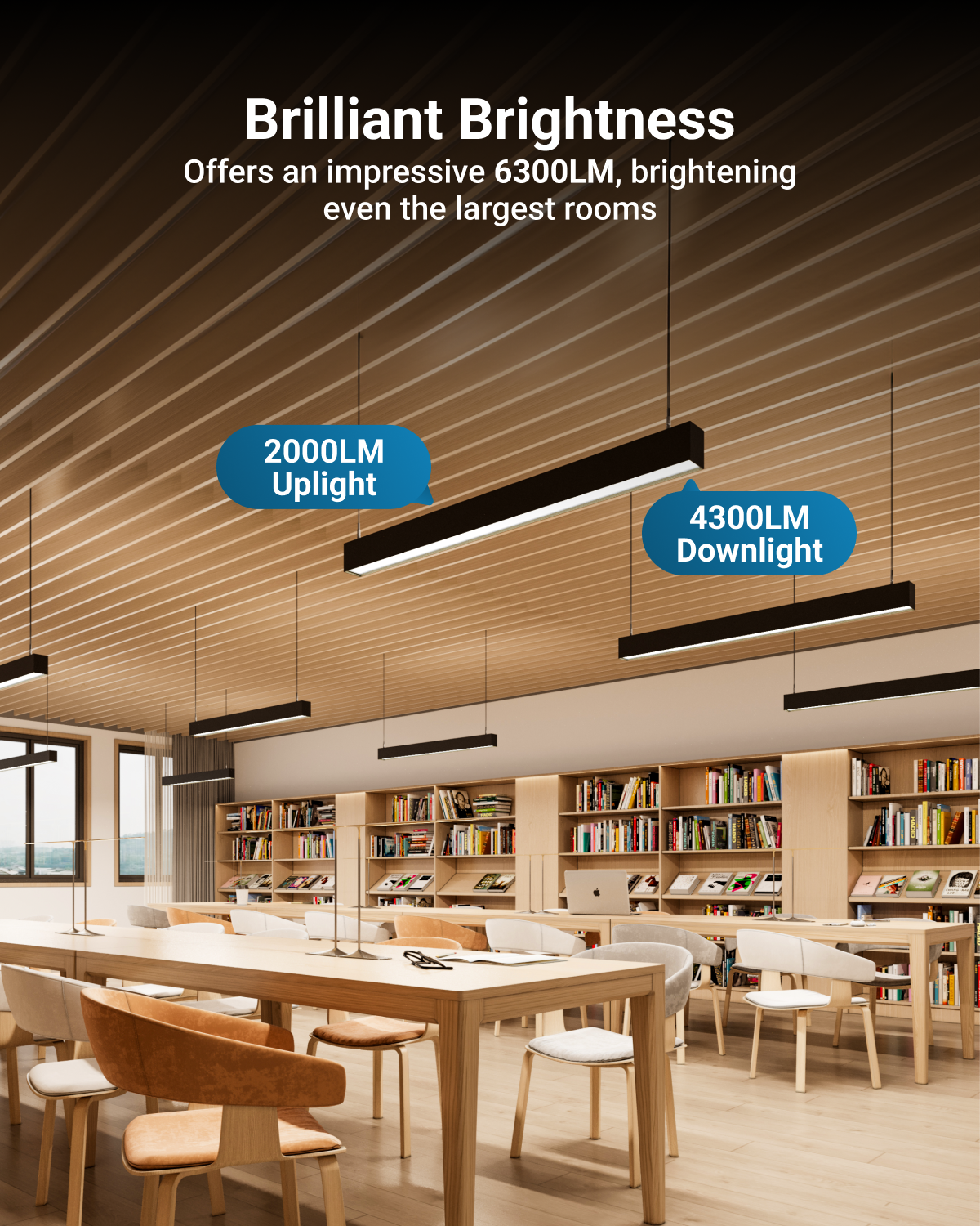 Easily dim the lights to adjust the level of brightness.