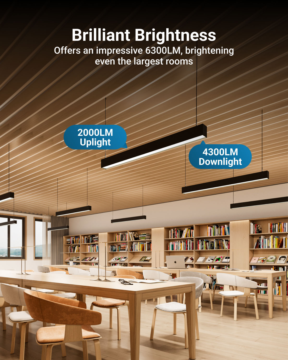 The fixture emits a powerful and focused beam of light in targeted areas.