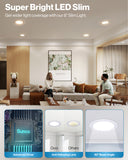 Recessed LED LightingDownlight, 8 Inch, Slim, Wafer Think, Selectable CCT, 1350 Lumens