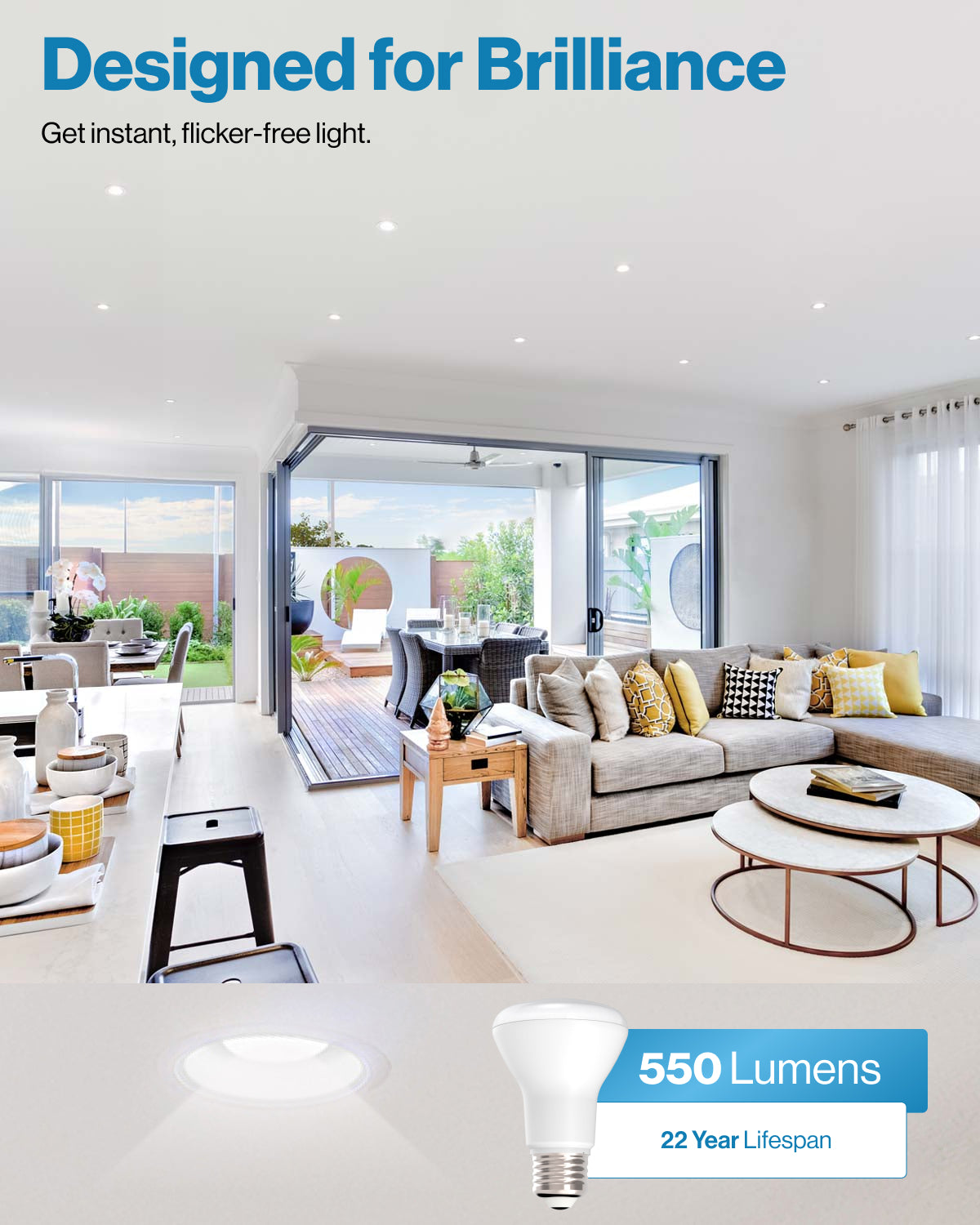 BR20 LED Bulb, 550 Lumens