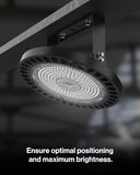 Tightly secure the U-shaped bracket mount in any indoor area such as auditoriums, walkways, and commercial spaces.
