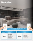 Selectable dimming capabilities to fit any décor or mood for your indoor spaces. Ranges from 10% to 100% brightness.