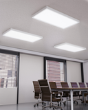 The fixture features widespread light coverage, providing even distribution in spacious areas.