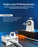 Easily upgrade from fluorescents to energy-efficient LEDs. Works with most T8 fixtures.