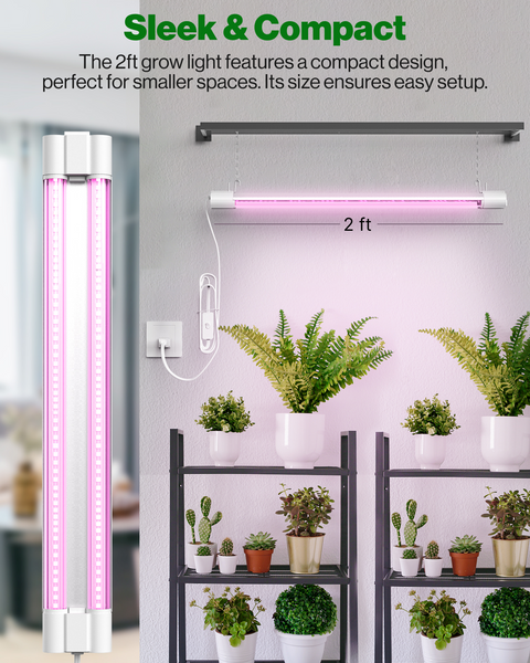 menards grow light bulb SuncoGrow, LED Grow Light, 2ft, 20W Full Spectrum, Linkable