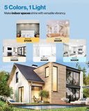 Recessed LED Lighting, 4 Inch, High Lumen Slim, Wafer Thin, Smooth Trim, Selectable CCT, 800 Lumens