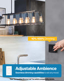 ST64 LED Bulb, Filament, 800 Lumens