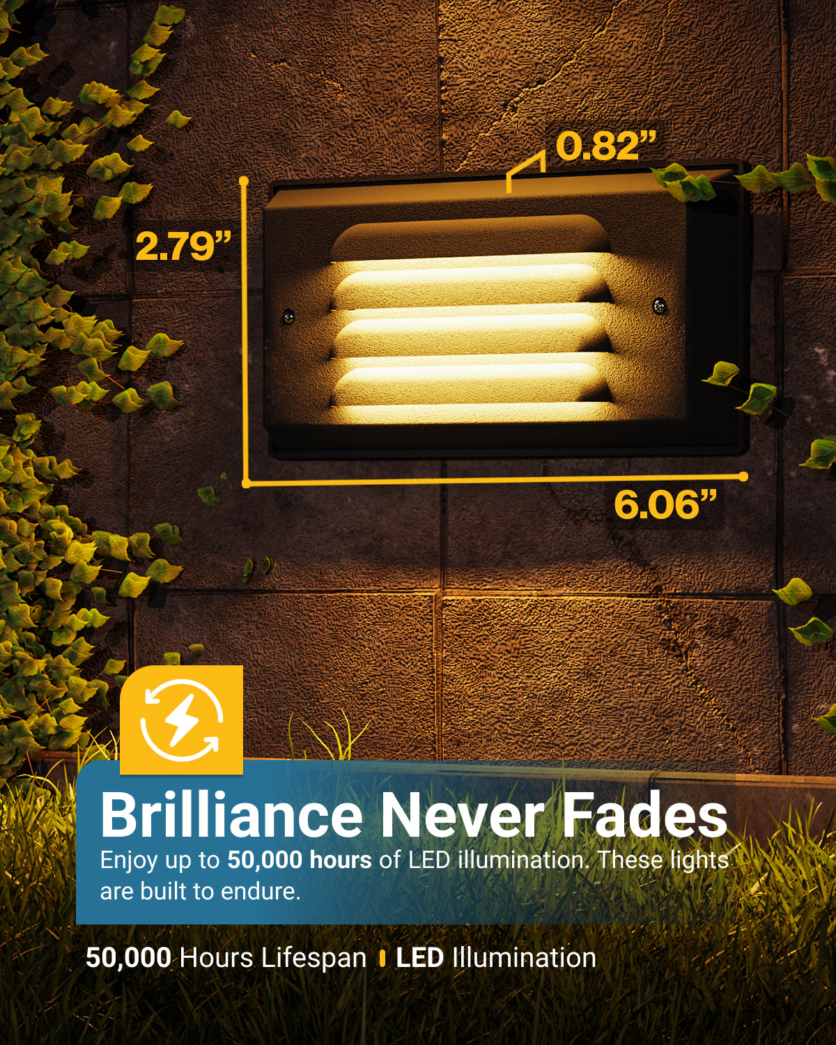 LED Outdoor Step Light, 200 Lumens
