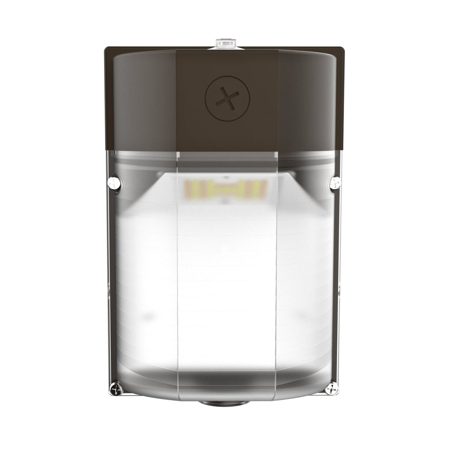 LED Mini Wall Pack, 25W/15W/10W/8W, Dusk to Dawn Photocell, Bronze, Selectable Wattage & CCT, 3400 Lumens