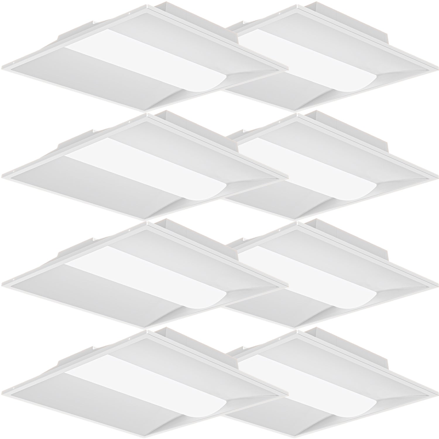 LED Center Basket Troffer, 40W/35W/30W, 2x2, Selectable Wattage & CCT, 5500 Lumens