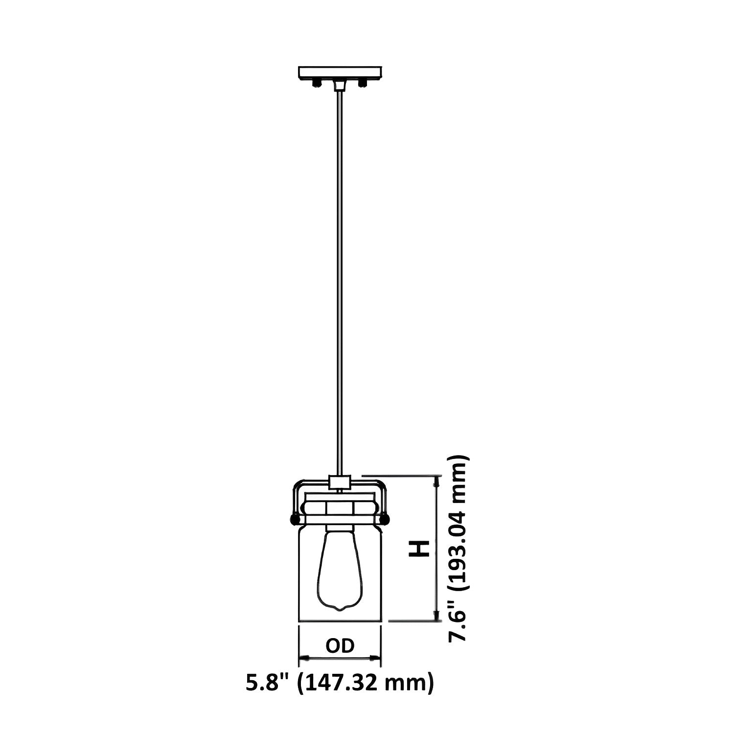 5 3/4" Satin Nickel & Clear Glass LED Mini Pendant Light, P308 Series