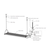 LED Linear High Bay, 2ft, 160W/128W/96W, Selectable Wattage & CCT, 24000 Lumens