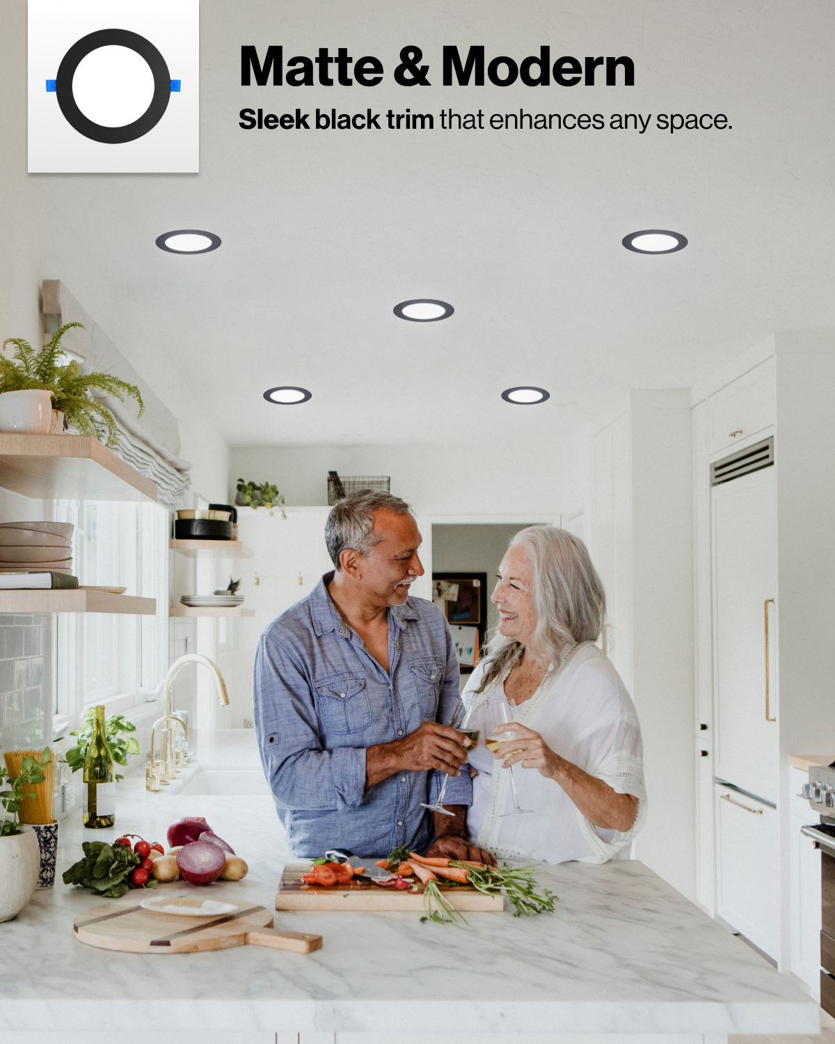 Sunco Lighting Black Trim Slim Selectable Downlight Suitable in Spaces for Any Lifestyle