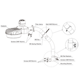 Mounting Arm Kit for Silver Gray LED Barn Lights