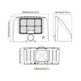 Dimension of large led cutoff wall pack or exterior wall pack light