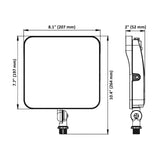 LED Flood Light, Knuckle Mount, Dark Bronze, 65W/54W/41W/27W, Dusk to Dawn Photocell, Selectable Wattage & CCT, 9400 Lumens