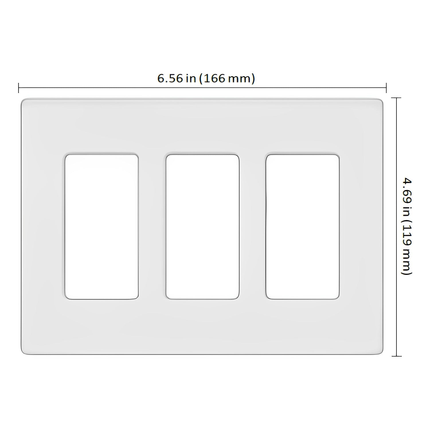 Lutron Claro Multi-Gang Wallplate, Screwless Designer Style, Gloss Finish