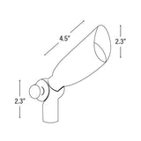 Brass Bullet Head Landscape Spot Light with Plastic Spike