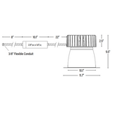 Commercial Recessed LED Retrofit Lighting, 10 Inch, 40W, 4000 Lumens