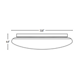 14 Inch Round Mushroom Ceiling Light, Surface Mount, 1700 Lumens
