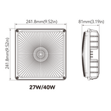 LED Canopy Light, 27W, Dimmable, 3800 Lumens