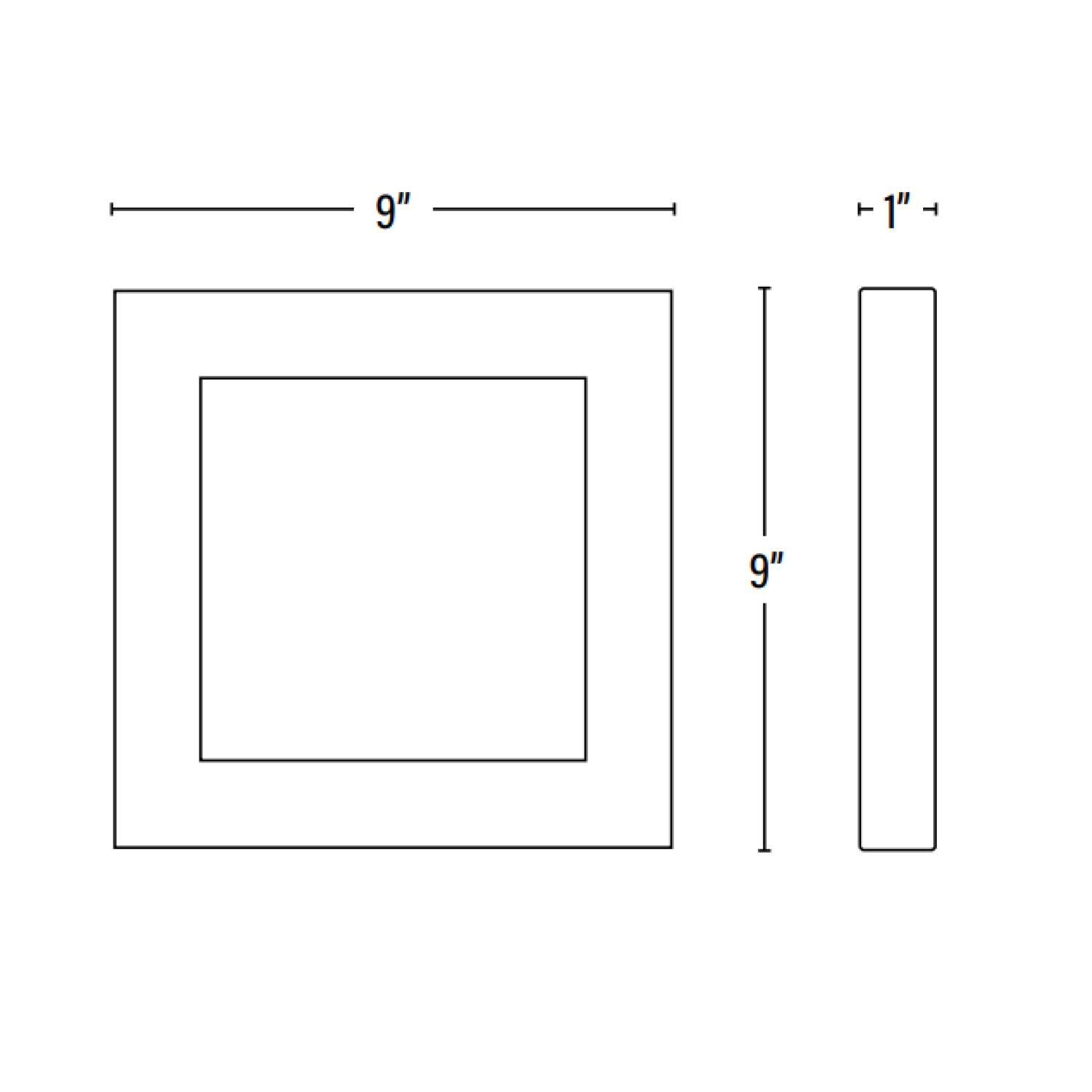 Square Ceiling Light, Spark, Surface Mount, 1200 Lumens
