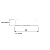 11 Inch Round LED Brushed Aluminum Ceiling Light, Fusion, Surface Mount, 1300 Lumens