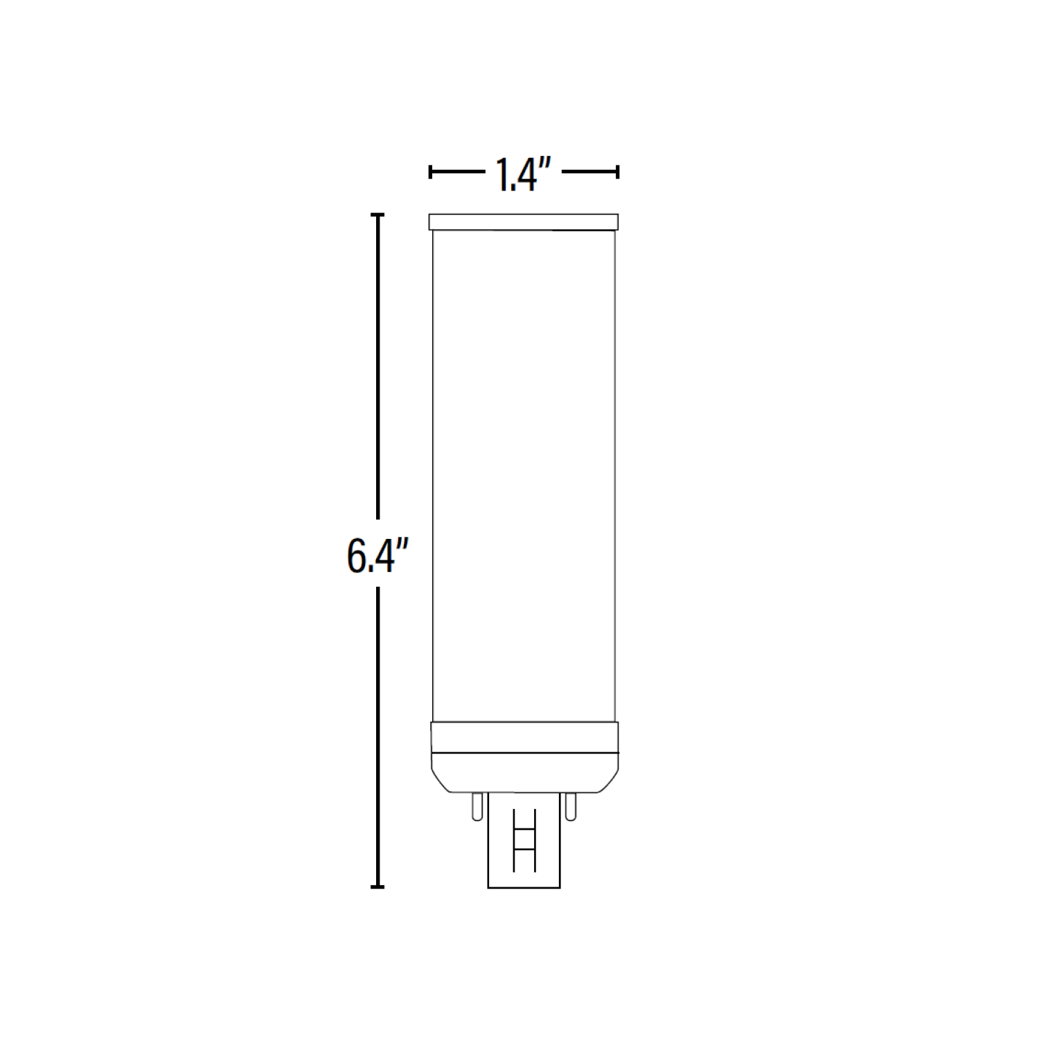 LED PL Retrofit Lamp, G24Q 4-Pin, Selectable CCT, 1500 Lumens