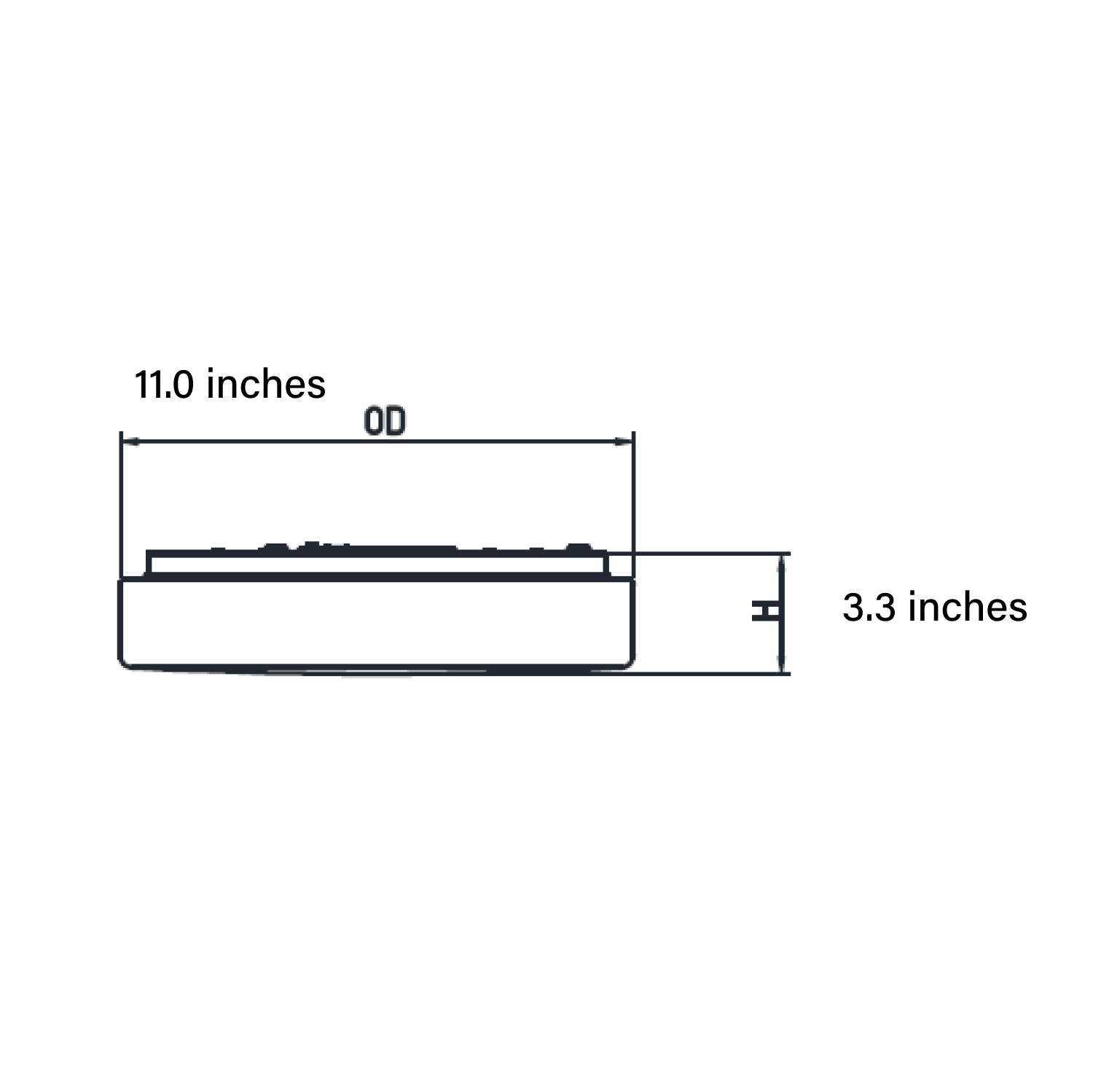 11 Inch Round LED Ceiling Light, White, Surface Mount, 1600 Lumens