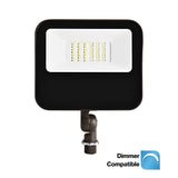 LED Flood Light, Knuckle Mount, Dark Bronze, 65W/54W/41W/27W, Dusk to Dawn Photocell, Selectable Wattage & CCT, 9400 Lumens