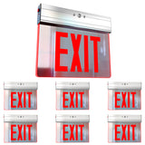 LED Edge-Lit Clear Exit Sign (Red), Double-Sided