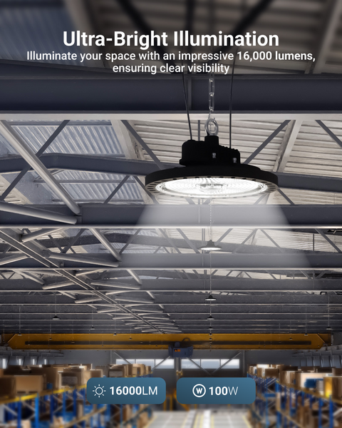 LED UFO High Bay 100W, Selectable Wattage & CCT | LED LIGHTING