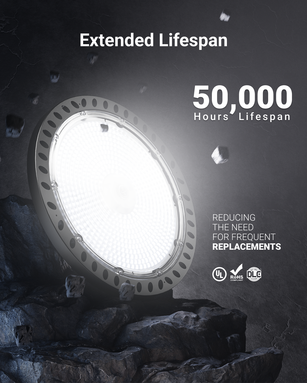 Designed for optimal performance, our LED UFO fixtures have enhanced thermal management that wicks away heat via highly efficient sinks.