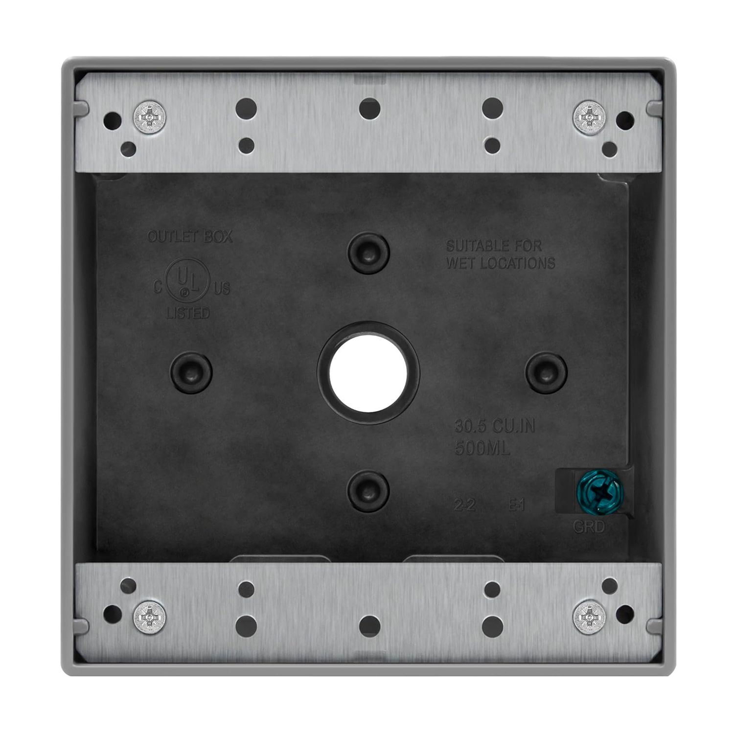 Enerlites 1/2 in. 2-Gang 5-Holes Weatherproof Box