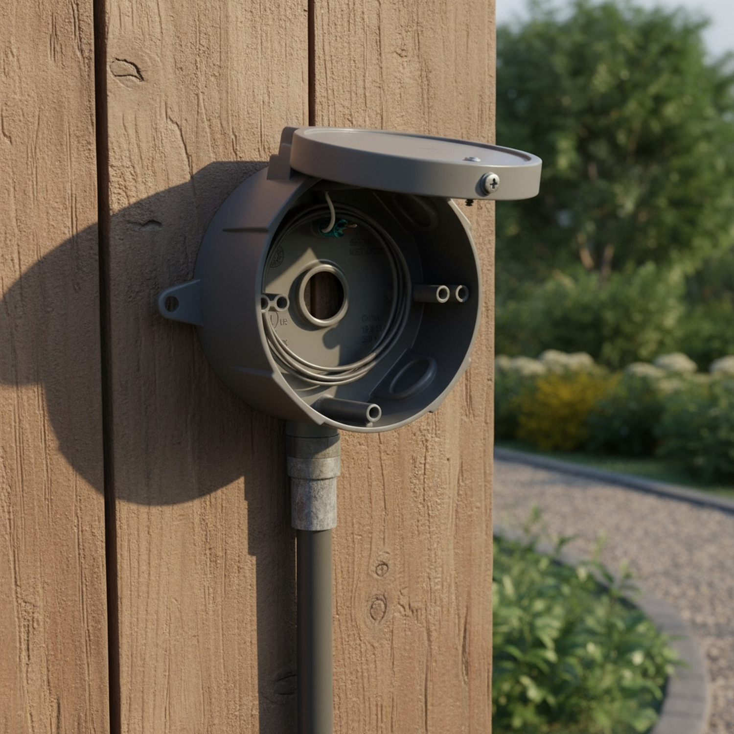 Enerlites Round 4″ with Five 3/4″ Holes Weatherproof Box