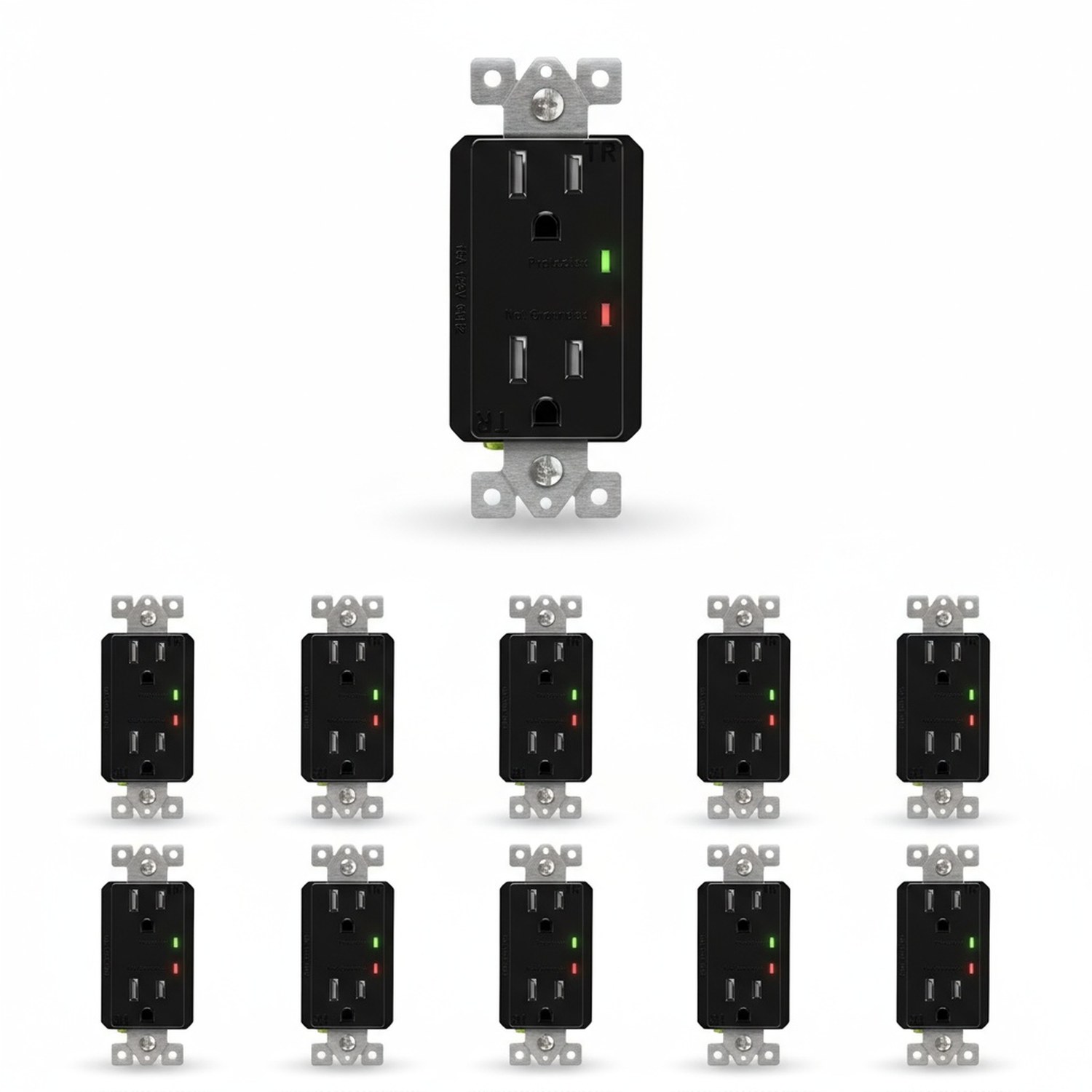 Enerlites Residential Grade 15A Tamper-Resistant Duplex Receptacle with Surge Suppressor