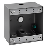 Enerlites 1/2 in. 2-Gang 3-Holes Weatherproof Box