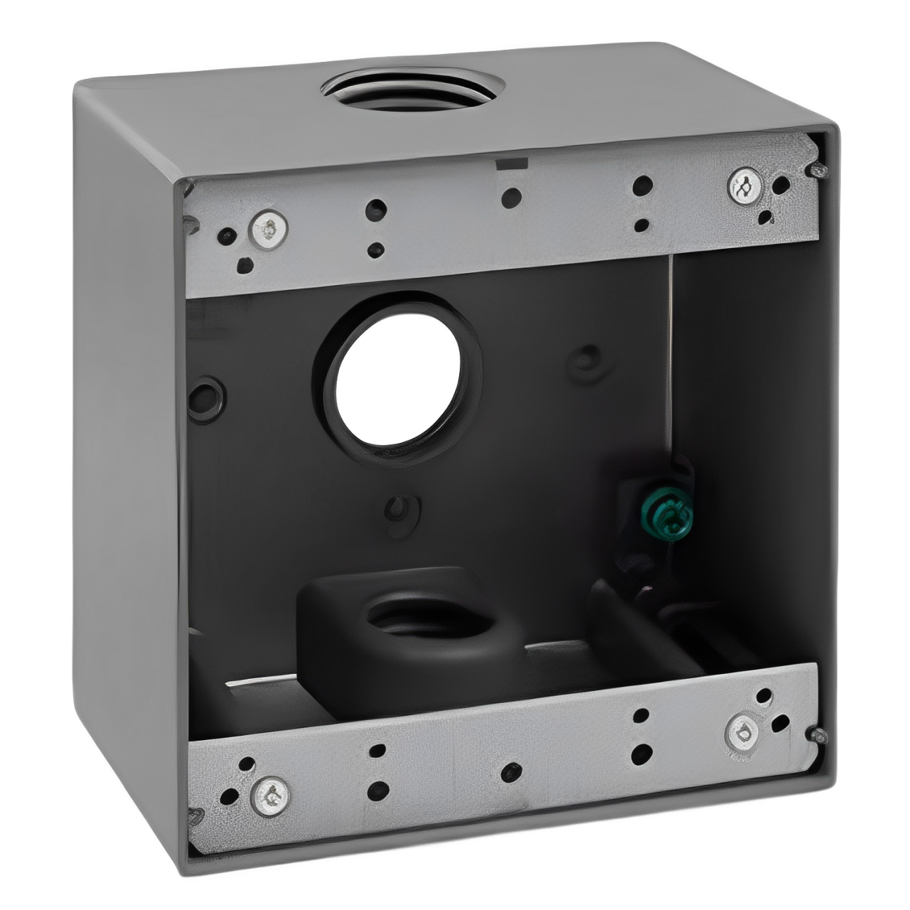 Enerlites 3/4 in. 2-Gang 3-Holes Weatherproof Box