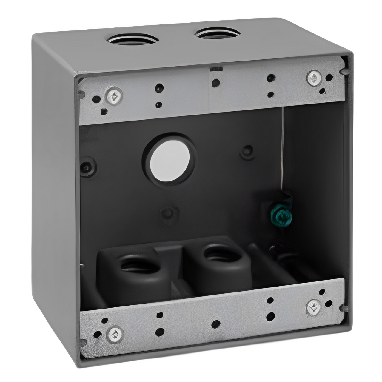 Enerlites 1/2 in. 2-Gang 5-Holes Weatherproof Box
