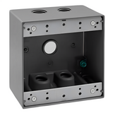 Enerlites 1/2 in. 2-Gang 5-Holes Weatherproof Box
