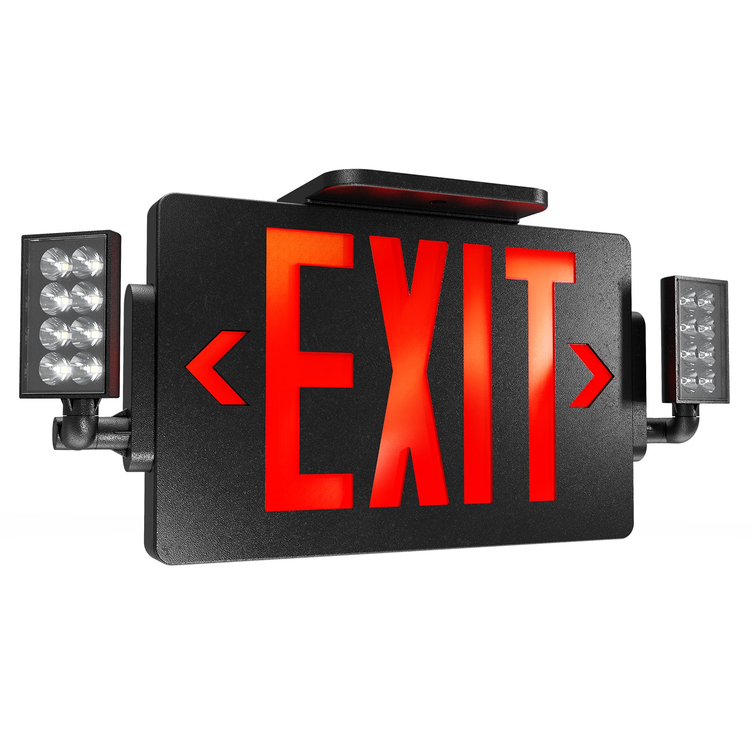 Sunco's Exit Sign features arrows and visible lettering that helps your customers, visitors, employees, and first responders. Quickly locate exits during a power failure.