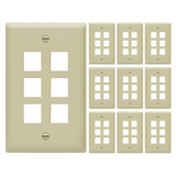 Enerlites Multimedia Face Plates 6-Port 1-Gang Keystone